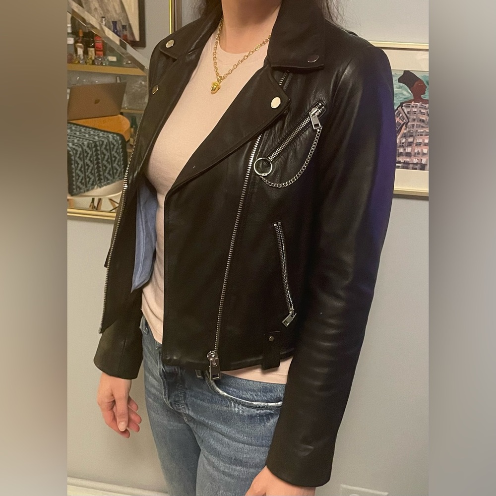 Maje leather jacket